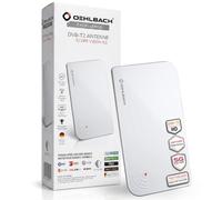 Oehlbach Scope Vision 5G DVB-T2 HD Antenne d'intérieur numérique Amplificateur DVB-T Actif successeur de Notre vainqueur du Test avec Filtre 5G Blanc
