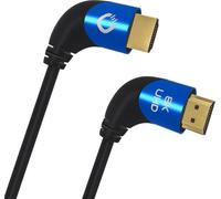 Oehlbach Câble HDMI D1C42541 1,50 m 8K UHD mâle–mâle HDMI-A coudé 90° gauche noir