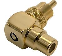OEHLBACH Sound-AD 90 - Adaptateur coudé RCA 90° (fiche coudée vers prise RCA) plaqué or 24 carats - Haute sécurité de contact - Lot de 2