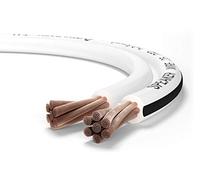Oehlbach Speaker Wire SP-25 - câble de Haut-Parleur stéréo Hi-FI, câble de Haut-Parleur avec OFC (cuivre sans oxygène) 2x2.5 mm² Mini Coil Speaker Cable - 10m Blanc
