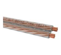 OEHLBACH Speaker Wire SP-60 Câble de haut-parleur stéréo HI-FI avec OFC (cuivre sans oxygène) 2 x 6,0 mm² - Mini bobine de câble - 6 m transparent