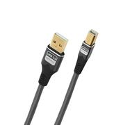 OEHLBACH USB Pulse AB - Câble USB type A vers type B - Débit de données 480 Mbps - Gaine en TPE - Conducteur intérieur OFC - Double blindage efficace - Anthracite - 3 m