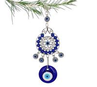 Oeil Bleu Turc - Ornement de Charme en Verre, pièce de Protection créative | Spirituel Suspendu incrusté de Strass, pour Bureau, Voiture, Salon, Chambre à Coucher, Porte d'entrée, fenêtre, AR