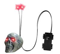 Oeil brillant - 0,5 cm / 0,2 pouce LED d'Halloween Eyes brillants, avec minuterie, 2 PCS Les yeux squelettes éclaircissent | lumières des yeux de bricolage étanches pour citrouilles, les pierr