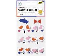 Oeil vacillant HEARTS, taille: L, autocollant