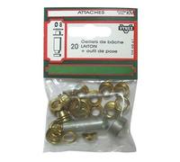 Oeillet bâche + outil - lot de 20 - D: 8 mm
