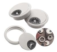 Oeillet de Bureau 50/53/60mm Rond PC Bureau d'ordinateur en Plastique Oeillet de câble Couvre-Port de Sortie Support de Fil Organisateur Serre-Câble Gestion des Fils (Taille : 53mm) (Size : 60mm)
