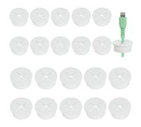 Oeillet de Bureau Blanc Oeillet de Couvercle de Trou de Câble de Bureau en Silicone pour Organisateur de Fil de Table d'Ordinateur pour Bureau Maison Ordinateur 20mm et 25mm, 20 Pièces