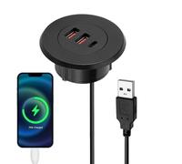 Oeillet de sortie - Station de charge rapide encastrée, bloc de chargeur d'accessoires électroniques pour bureau, table de chevet, salles de conférence, hub d'alimentation compact, installation facile