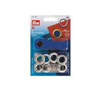 Prym Œillets avec rondelles en argent 14 mm avec outils