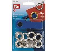 Prym Œillets avec rondelles en argent 14 mm avec outils