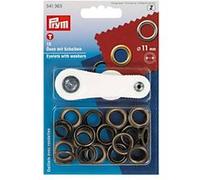 Prym – Œillet et rondelles Pym 11 mm laiton antique – 1 unité