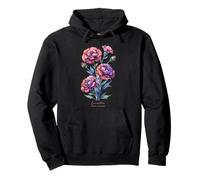 Oeillet Fleur Nom Scientifique Vintage Illustration Flore Sweat à Capuche