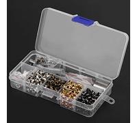 Oeillets Kit en Cuir, Rivets Accessoires Bricolage 3mm*420 Trousse Oeillets et Rondelles pour Artisanat DIY