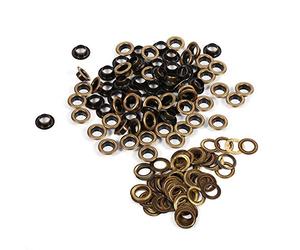 Oeillets pour tissus, 100 sets rivets à oeillets ronds avec rondelles, kit oeillets 8 mm for chaussures sacs chapeaux et accessoires