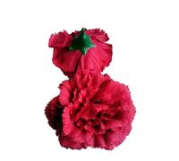 Oeillets rouges artificiels de 3.1 pouces, 40 pièces, têtes fleurs en soie, fausses for décoration mariage(Burgundy)