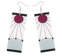 OEIOTEI Kamado Tanjirou Boucles d'oreilles Périphériques Secondaires en Acrylique - Accessoires pour Cosplay Animation Personnalisé