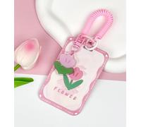 OEIOTEI Porte Badge avec Cordon,Acryl Kpop Photo Card Holder Porte Cartes Kpop Photo Manche D'identité Porte Badge Enrouleur Acrylique Photocard Titulaires Bus Carte d'étudiant Insigne d'enfant