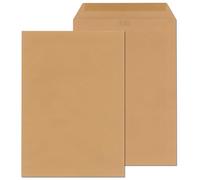ÖKI Lot de 10 pochettes C4 - Avec fermeture humide - 229 x 324 mm - 90 g - Marron