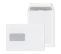 ÖKI Lot de 10 pochettes C5 avec bande adhésive, fenêtre gauche, 162 x 229 mm, 90 g, blanc