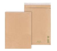 ÖKI Lot de 100 enveloppes à bulles en papier 220 x 345 mm (dimensions intérieures) - Enveloppes d'expédition rembourrées A4 en papier recy ertifié FSC sans plastique autocollant - Marron