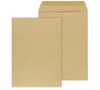 ÖKI Lot de 100 pochettes C5 - Avec fermeture humide - 162 x 229 mm - 90 g - Marron
