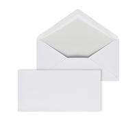 ÖKI Lot de 25 enveloppes - Format C5/6 - Fermeture adhésive - Doublure en soie - 110 x 220 mm - 80 g - Blanc