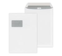 ÖKI Lot de 50 enveloppes C4 avec fermeture humide, fenêtre gauche, 229 x 324 mm, 90 g, blanc