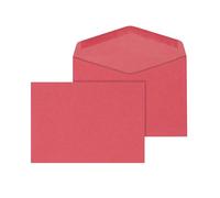 ÖKI Lot de 50 enveloppes C6 avec fermeture humide, 114 x 162 mm, 75 g, rouge cul