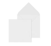 ÖKI Lot de 50 enveloppes carrées avec fermeture humide, 160 x 160 mm, 90 g, blanches