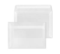 ÖKI Lot de 50 enveloppes transparentes C5 avec bande adhésive - 162 x 229 mm - 100 g - Blanc transparent