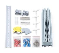 OELFFOW Kit de borniers, bornier combiné rail, accessoires de bornes de tension de type rail (gris)