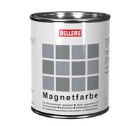 OELLERS Peinture murale magnétique extra forte - pour l'intérieur - 750 ml/4 m² - Gris - Peinture pour bois, métal, murs, chambres d'enfants - Sans traitement préalable