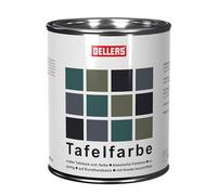 OELLERS Peinture tableau d’école RAL 9005 noir profond - 1l - pour écrire à la craie, sur le bois, le métal, les murs, couleurs classiques d'un tableau d'école, peinture ardoise, mate