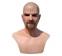 Oellinx Halloween réaliste vieux masque rides full Head Mask vieux masque costume masque Halloween Party prop (O)