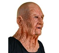 Oellinx Masque d'Halloween effrayant masque de vieil homme en latex souple masque d'Halloween Costumes de fête Fantaisie Robe (H)