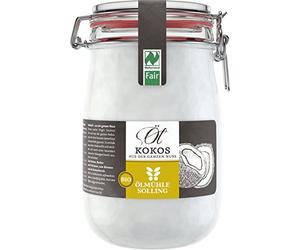 Ölmühle Solling Bio & Naturland Fair Huile de coco dans un verre à étrier 1000 ml
