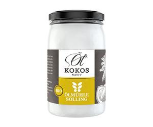Ölmühle Solling - Huile de Coco Bio Vierge Pure 100 % Naturelle - Pour la peau, les cheveux, le visage et la cuisine - 250ml