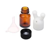 Ölnaseninhalatorrohre - 4,7cm Glasflasche | Silikon & Glas Aromatherapie Inhalatoren, Lecksicheres Doppelloch Design für Ätherische Öle Entspannung Körper Geist Frauen Erwachsene Wellness Reiseset