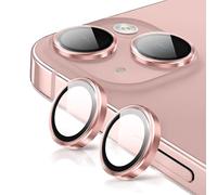 Oelrstfe Caméra Arrière Protection pour iPhone 13/13 mini Verre Trempé,Protecteur Objectif Lentille,9H Dureté HD Définition Anti-Rayures Ultra Résistant D'objectif Lens Camera Protector,Rose