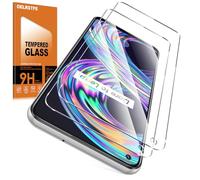 Oelrstfe Verre Trempé pour Realme 8/8 Pro 4G 2 Pièces,Film de Vitre Protection écran Dureté 12H Anti Rayures Sans Bulless Transparent HD Haute Sensibilité Protecteur D'écran