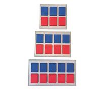 OEM Star Wars Imperial Officer Captain Major Amiral Rank Insignia Emblem Set de 3 rouge et bleu