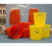 OEM SYSTEMS Lot de 6 boîtes Porte-gobelets en Plastique pour Verres Assortis Couleurs Assorties