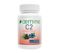 Oemine Vitamine C2 60 Gélules - Vitamine C et C2 - Base de Myrtille, Cassis & Mûre - Peau Saine & Collagène - Adulte, Enfant et Femme Enceinte - Mélange Antioxydant de Baies - Complément Alimentaire