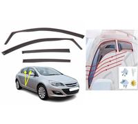 OEMM Lot de 4 déflecteurs d'air de type canal compatibles avec Opel Astra J (P10) 5 portes à hayon 2009 2010 2011 2012 2013 2014 2015 en verre acrylique