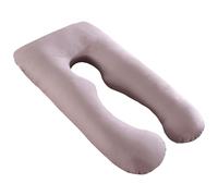 Oemmie Oreiller de Grossesse 145x45 cm - Coussin de Grossesse en Forme de U | Coussin d'Allaitement Maternité Gris | Oreiller de Corps pour Dormir et Coussin de Positionnement Femme Enceinte