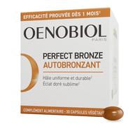 Oenobiol Autobronzant Perfect Bronze - Efficace Dès Le 1er mois ans soleil - Concentration de 5 pigments 100% d'origine végétale - Complément Alimentaire 30 Capsules - Programme 1 Mois
