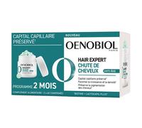 Oenobiol HAIR EXPERT Chute de cheveux Anti-Âge - Préserve le capital capillaire - Favorise la croissance et la densité- Complément alimentaire - 2 x 60 comprimés