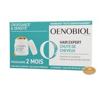 OENOBIOL HAIR EXPERT Chute de Cheveux - Nouvelle formule concentrée cheveux Favorise la croissance Préserve densité des Complément alimentaire 2x60 capsules Programme 2 mois Capsule(S) pc(s)