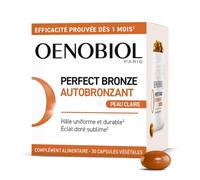 Oenobiol Perfect Bronze Peau Claire - Programme 1 mois | Efficace dès le 1er mois sans soleil - 5 pigments 100% d'origine végétale - Complément alimentaire - 30 capsules
